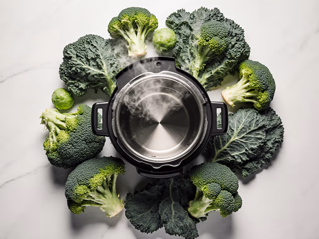 steaming_cruciferous_greens_in_pressure_cooker